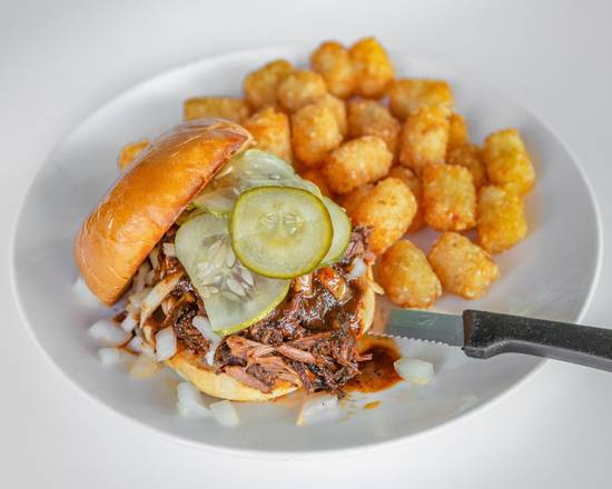 -Chopped Brisket Sandwich-