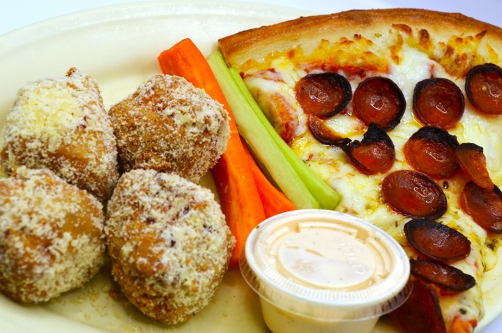 #11 4 WINGS, SLICE OF PIZZA & SODA