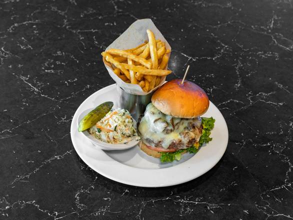 1/2 lb. Mushroom Swiss Burger