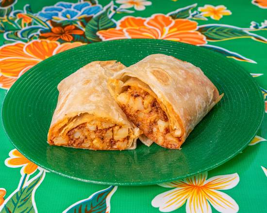 13. Papas con Chorizo Burrito