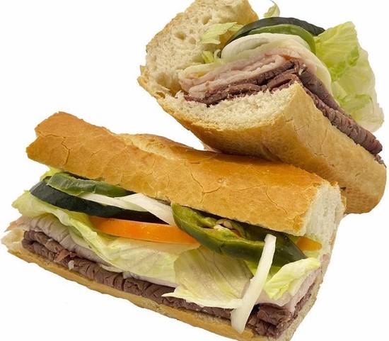 #19 Roast Beef. Turkey & Cheese Baguette