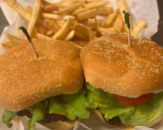 2 cheese burgers & fries