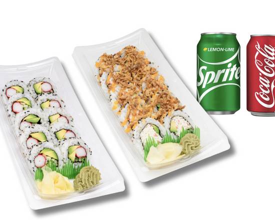2 Sushi Rolls + Â½ Off 2 Drinks
