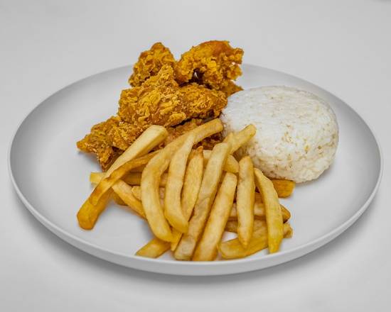 27. Boneless Chicken French Fries, Rice Combo