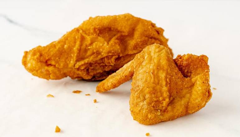 2pc Breast & Wing Golden Fried Chicken.