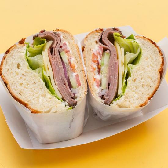 3b. Rare Roast Beef & Swiss with Horseradish Mayo