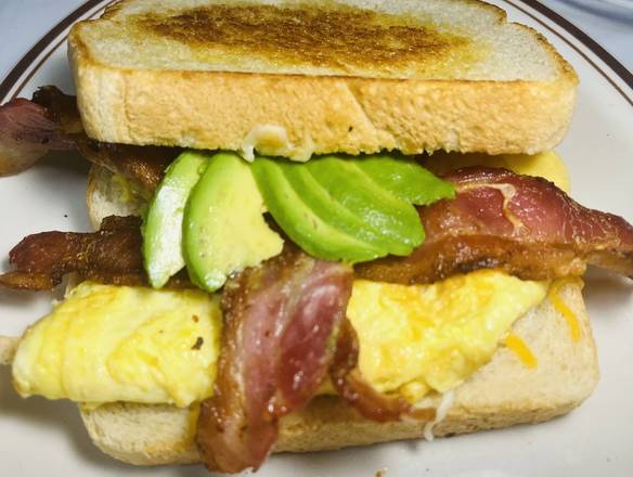 Avocado bacon Eggs Melt