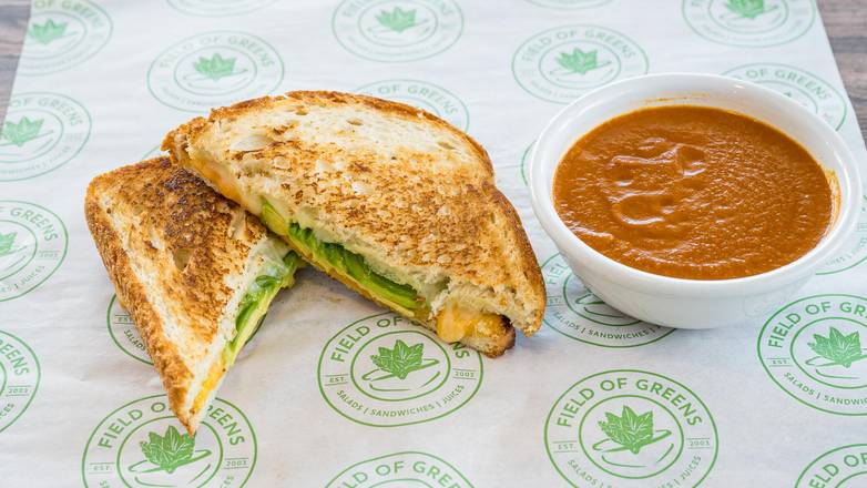 AVOCADO GRILLED CHEESE AND TOMATO SOUP (UE)
