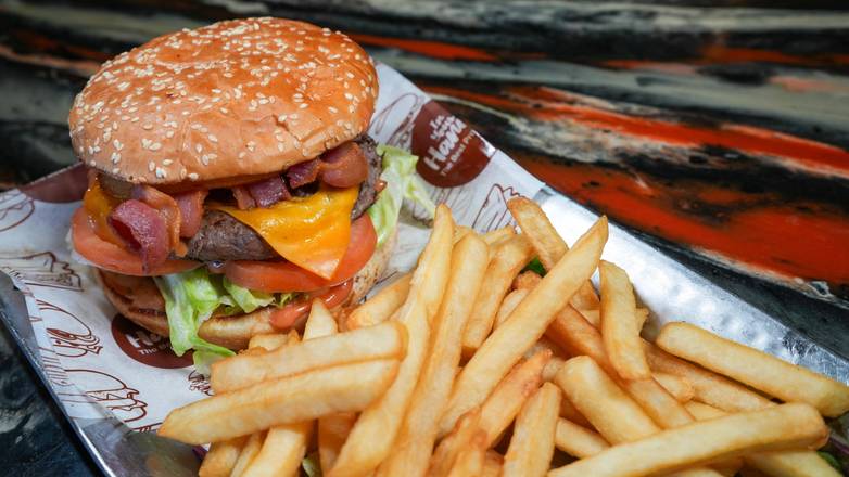 Bacon Cheeseburger (Hamburguesa con Tocino y Queso)