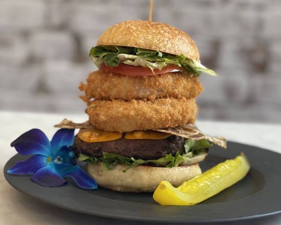 Bacon Onion Ring Burger