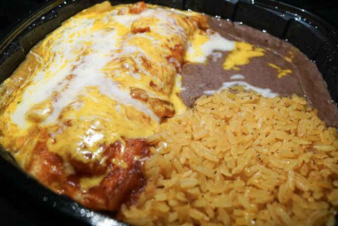 BEAN AND GROUND BEEF BURRITO