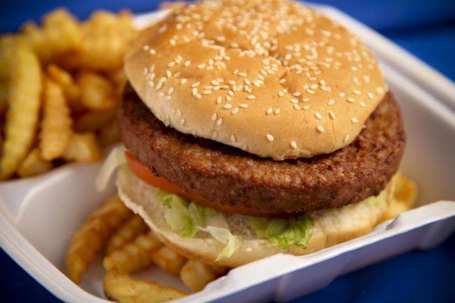 Beef Chopped Steak Burger with Fries