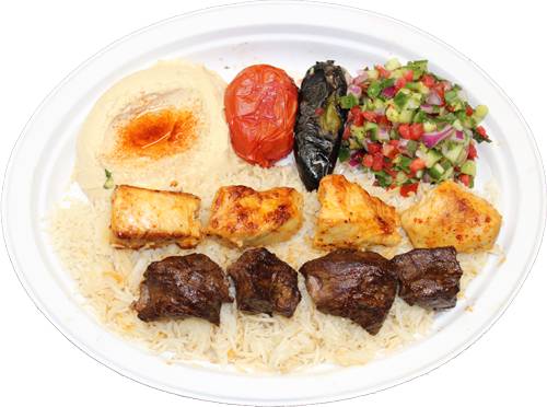 Beef/Chicken Kabob Plate Combination