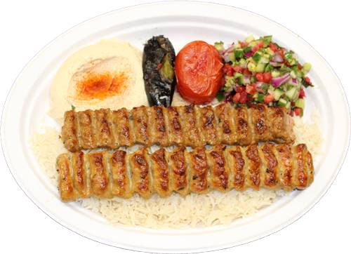 Beef/Chicken Luleh Kabob Plate Combination