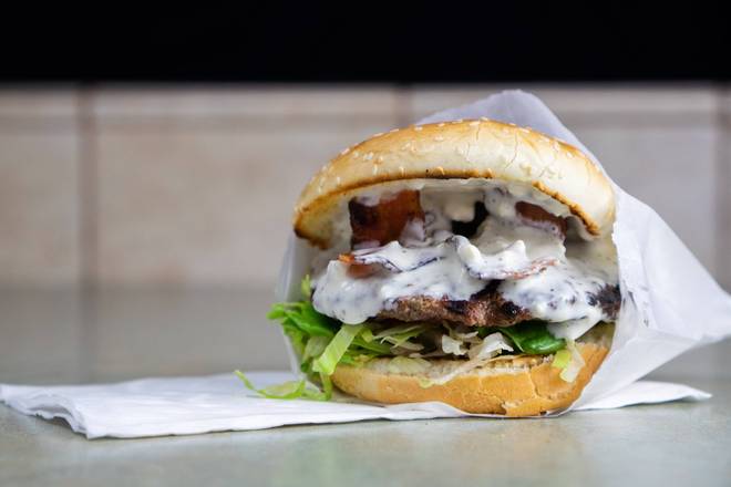 Blue Bacon Burger