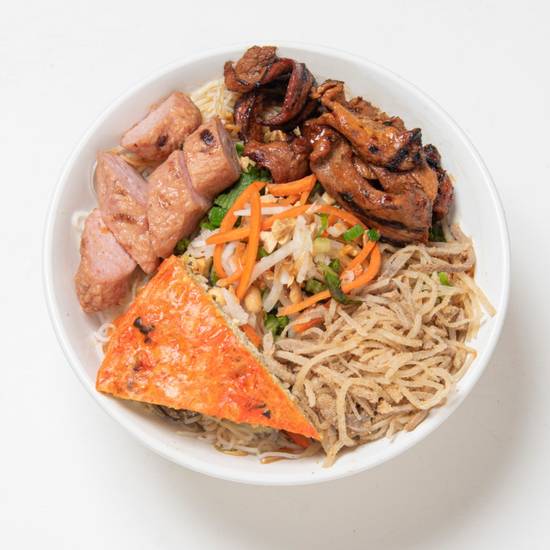 Bún Bì, Chả, Thịt, Nem - Vermicelli Noodle Salad with 4 Items