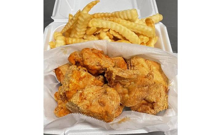Boneless 10pcs Wings w.Fries/Drink
