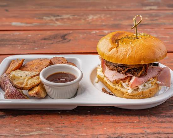 Braised Pork Brioche Sandwich
