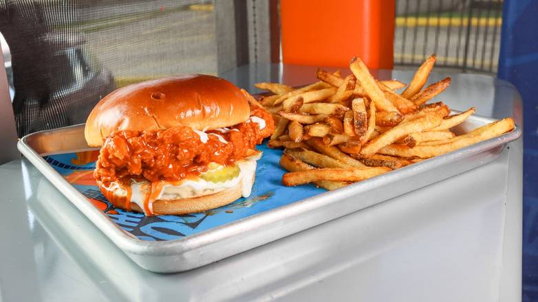 Buffalo Chicken Sandwich, Fresh Cut Fries & Fried Oreos Combo