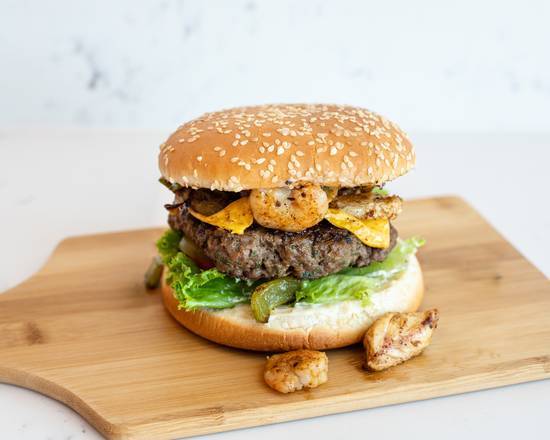 Chicken and Shrimp Burger