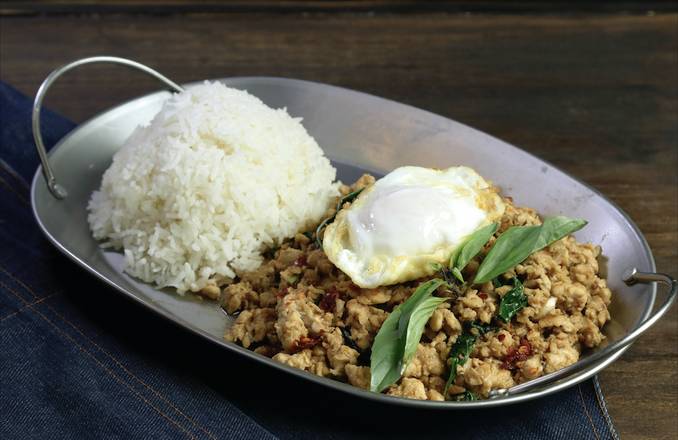 Chicken Basil And Fried Egg