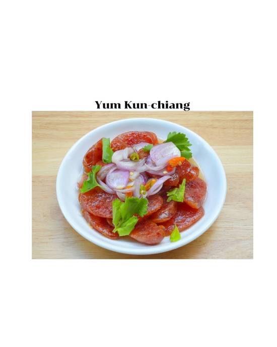 Chinese Sausage Salad (Yum Kunchiang)