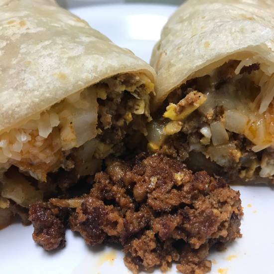 Chorizo breakfast burrito