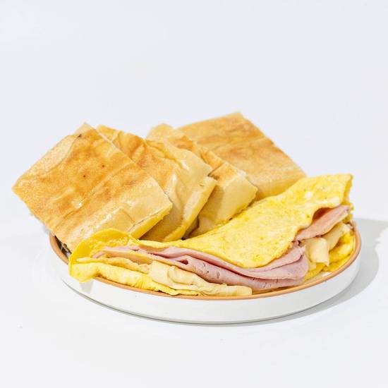 Classic Sandwich (Egg, Ham & Cheese) Tostada