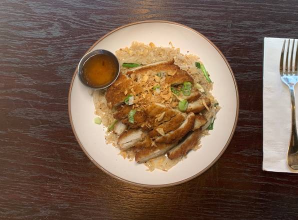 Crispy Chicken On Fried Rice