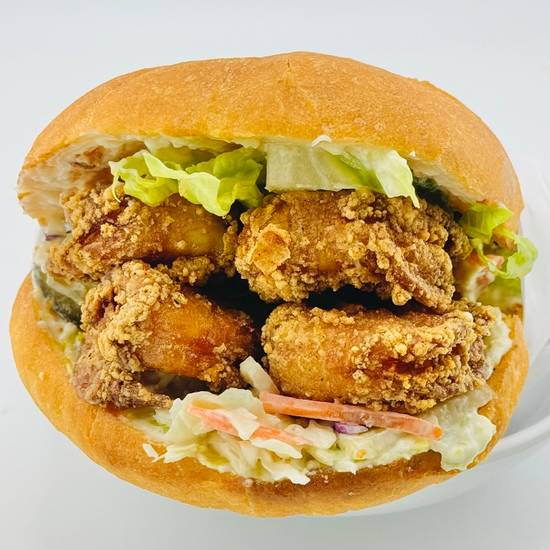 CRISPY JUMBO SHRIMP PO' BOY SANDWICH