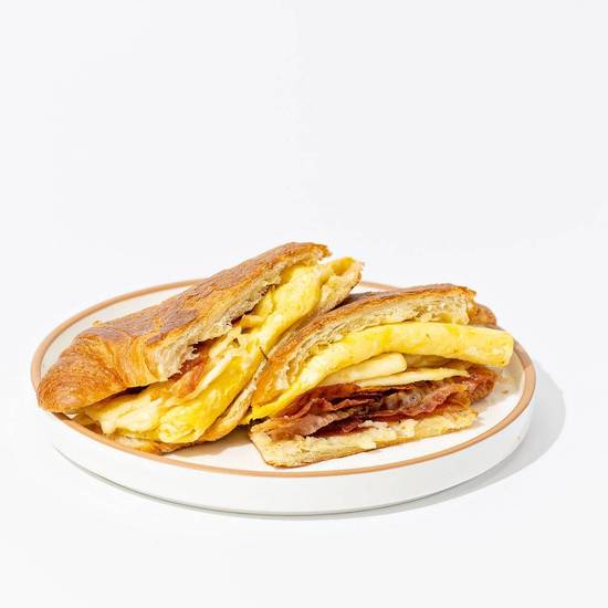 Croissant w/ Egg, Bacon & Cheese