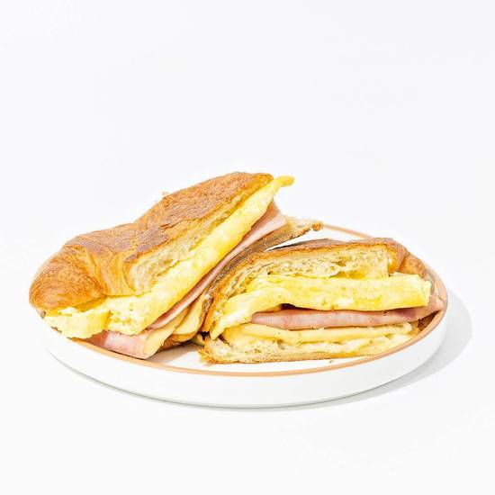 Croissant w/ Egg, Ham & Cheese