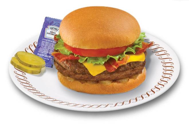 DOUBLE ANGUS 1/4 LBS HAMBURGER  WITH BACON