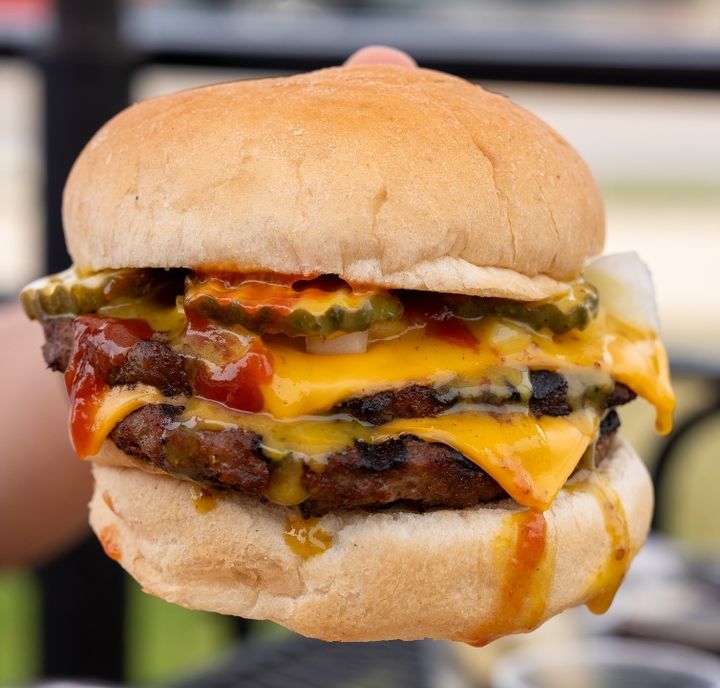 Double Cheese Burger W/ 2 Sides