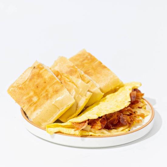 Egg, Bacon & Cheese Tostada