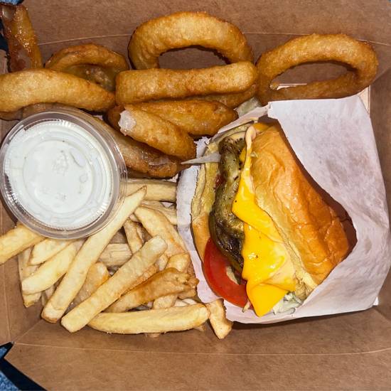 Eggplant Burger Combo Dos