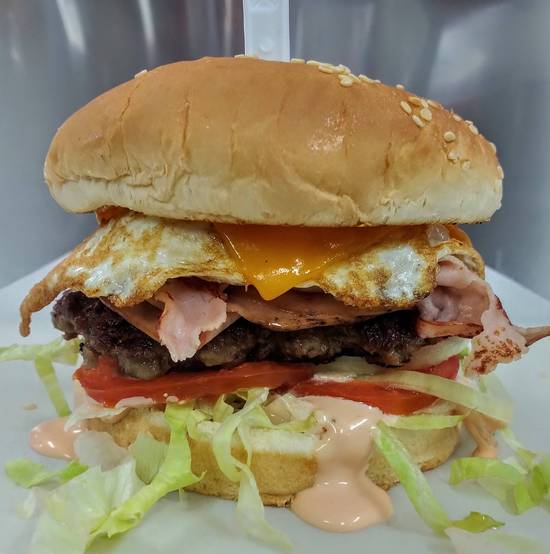 Eggs Over Hammy Burger