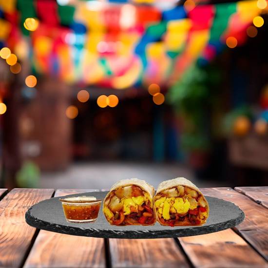 Fajita Veggie Breakfast Burrito