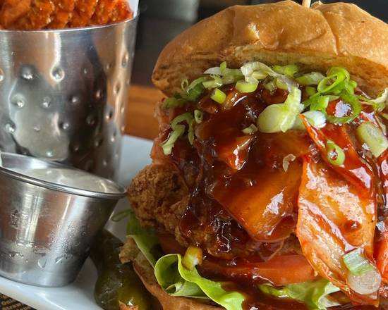 Fire & Seoul' BBQ Chicken Pub Burger