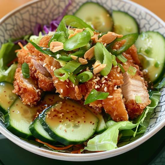 Fried Chicken Cutlet Salad