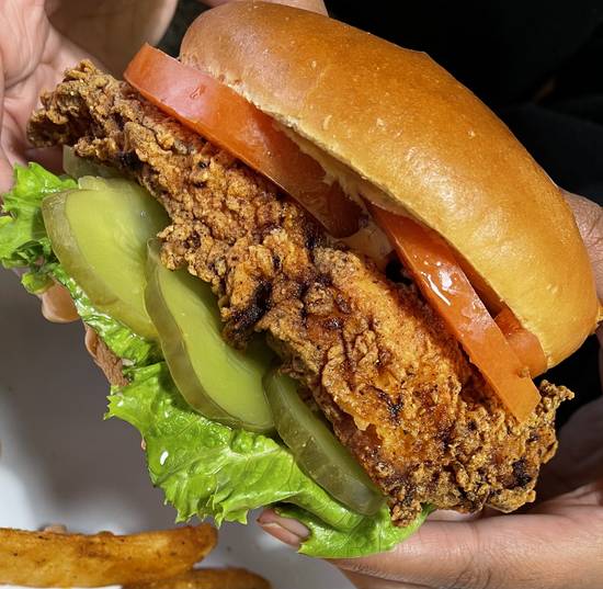 Fried Chicken Sammie & french fries