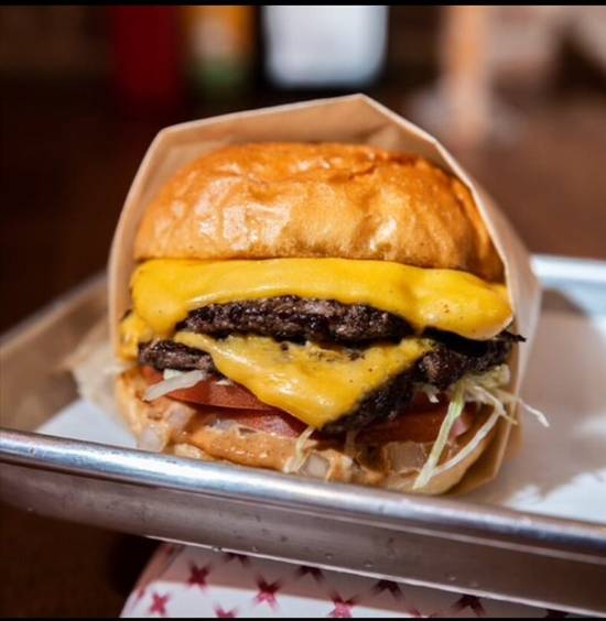 GLUTEN FREE DOUBLE SMASHED ONION HOLY BURGER