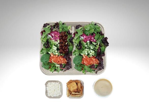 GREEK SALAD & FATTOUSH SALAD HALF & HALF