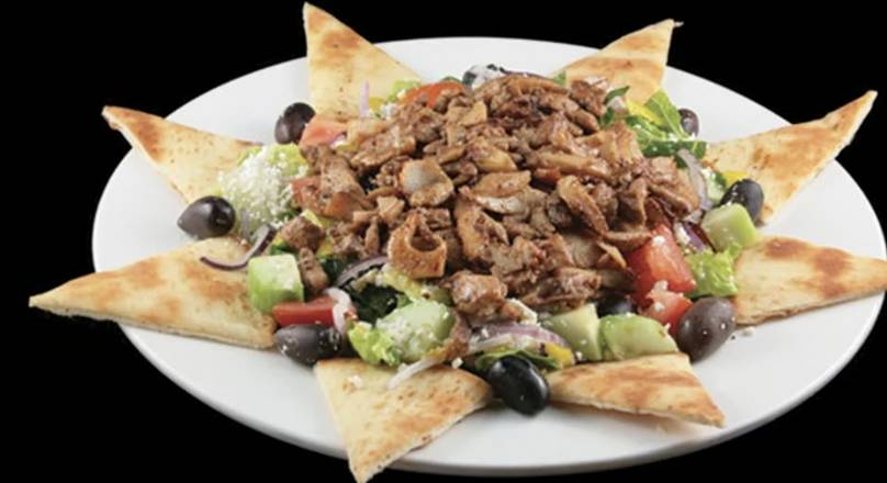 Greek Salad with Chicken Shawarma