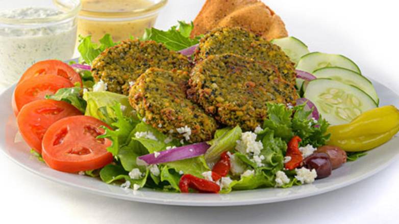 Greek Salad with Falafel
