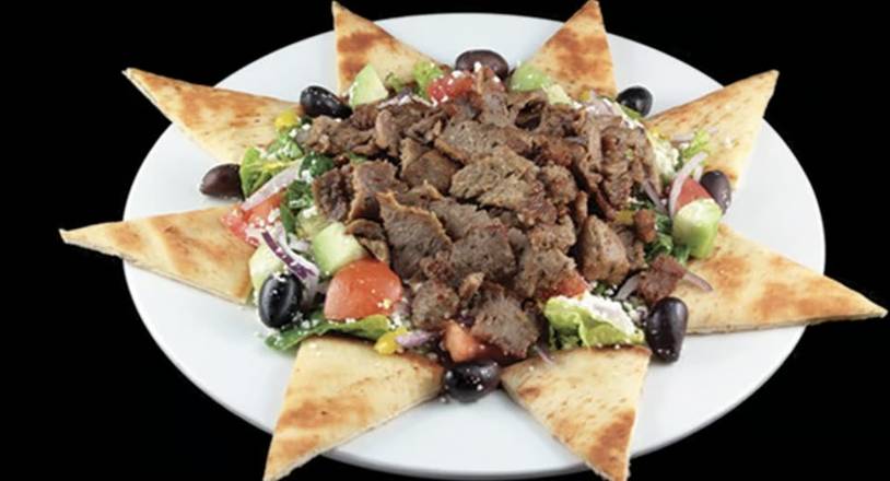 Greek Salad with Gyro Meat
