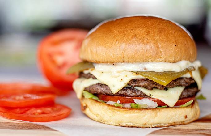 Green Chile Cheeseburger