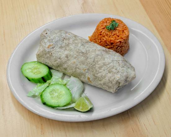 Grilled Steak Burrito (Burrito de Asada)  w/Arroz Y Frijoles
