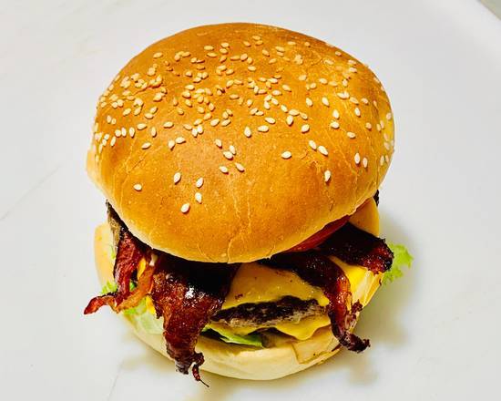 Halal beef Bacon Cheese Burger Combo