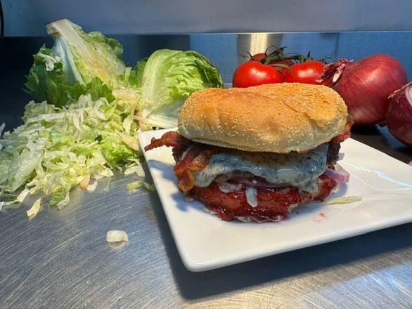 Huckleberry Bacon Bleu Cheeseburger